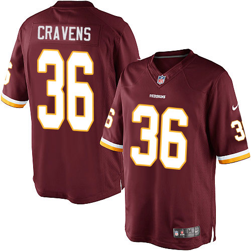 Youth Limited Su'a Cravens Nike Jersey Burgundy Red Home - #36 NFL Washington Redskins